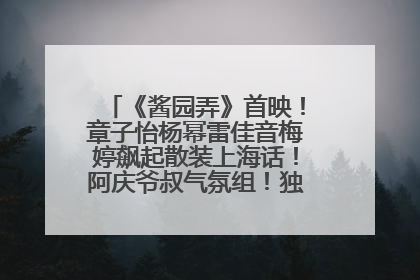 《酱园弄》首映！章子怡杨幂雷佳音梅婷飙起散装上海话！阿庆爷叔气氛组！独独没见他……