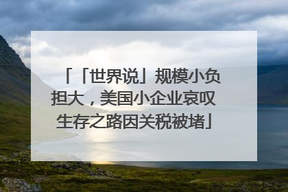 「世界说」规模小负担大，美国小企业哀叹生存之路因关税被堵