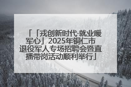 「戎创新时代·就业暖军心」2025年铜仁市退役军人专场招聘会暨直播带岗活动顺利举行