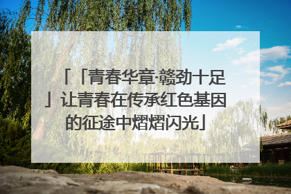 「青春华章·赣劲十足」让青春在传承红色基因的征途中熠熠闪光