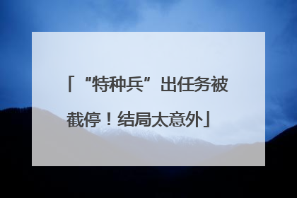 “特种兵”出任务被截停！结局太意外