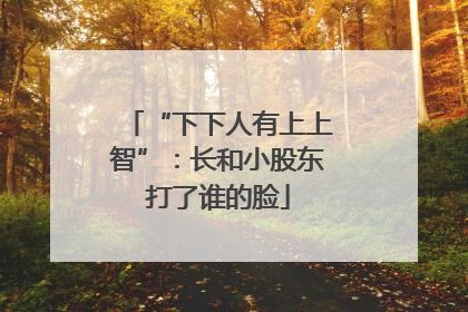 “下下人有上上智”：长和小股东打了谁的脸