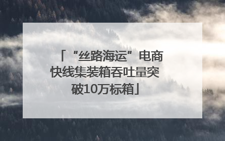 “丝路海运”电商快线集装箱吞吐量突破10万标箱