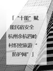 “十能”赋能民宿安全 杭州余杭四岭村织密旅游“防护网”