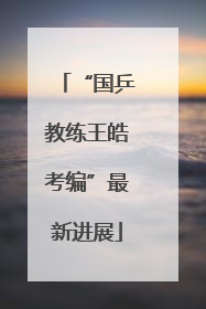 “国乒教练王皓考编”最新进展