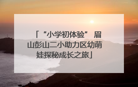 “小学初体验” 眉山彭山二小助力区幼萌娃探秘成长之旅