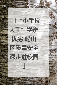“小手拉大手”学辨优劣 崂山区质量安全课走进校园