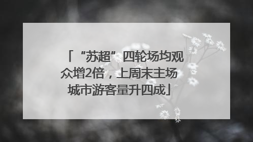 “苏超”四轮场均观众增2倍，上周末主场城市游客量升四成