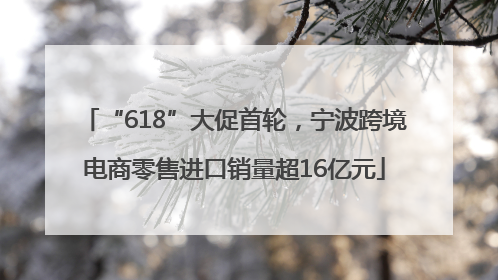 “618”大促首轮，宁波跨境电商零售进口销量超16亿元