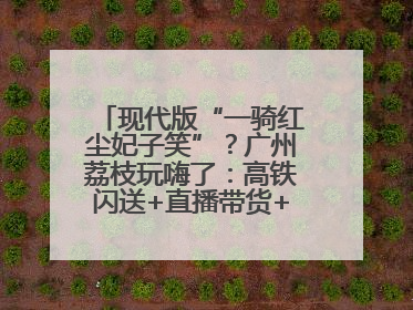 现代版“一骑红尘妃子笑”？广州荔枝玩嗨了：高铁闪送+直播带货+5折开吃