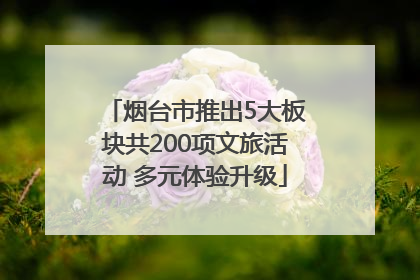 烟台市推出5大板块共200项文旅活动 多元体验升级
