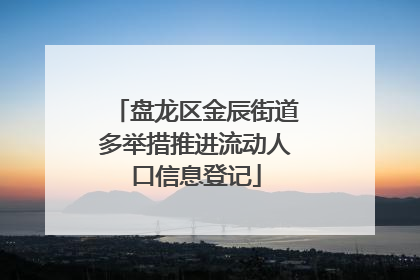 盘龙区金辰街道多举措推进流动人口信息登记