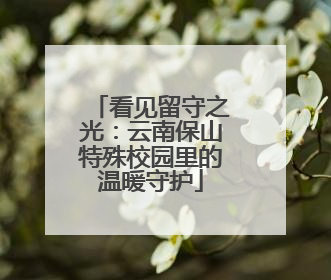 看见留守之光：云南保山特殊校园里的温暖守护