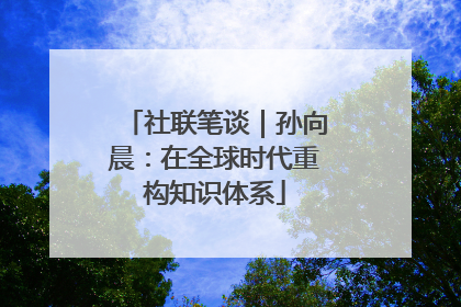 社联笔谈｜孙向晨：在全球时代重构知识体系