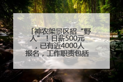 神农架景区招“野人”！日薪500元，已有近4000人报名，工作职责包括“接受游客投喂”