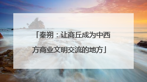 秦朔：让商丘成为中西方商业文明交流的地方