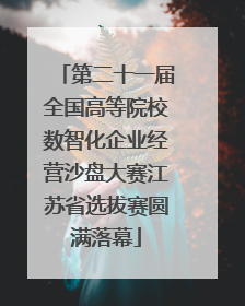 第二十一届全国高等院校数智化企业经营沙盘大赛江苏省选拔赛圆满落幕