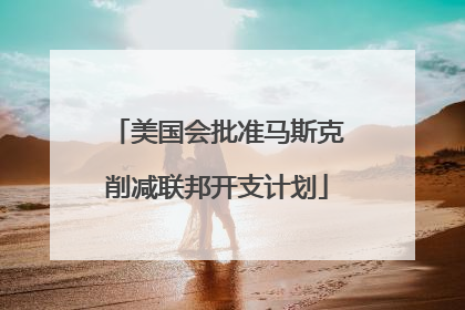 美国会批准马斯克削减联邦开支计划