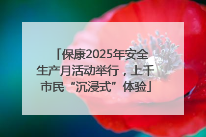 保康2025年安全生产月活动举行，上千市民“沉浸式”体验