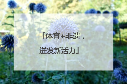 体育+非遗，迸发新活力