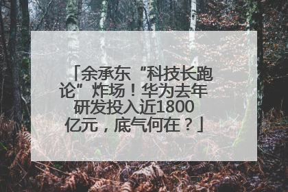 余承东“科技长跑论”炸场！华为去年研发投入近1800亿元，底气何在？