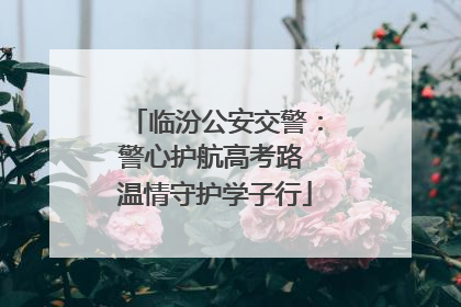 临汾公安交警：警心护航高考路 温情守护学子行
