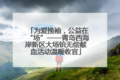 为爱挽袖，公益在“场”——青岛西海岸新区大场镇无偿献血活动温暖收官