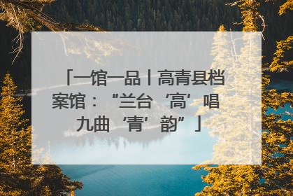 一馆一品丨高青县档案馆：“兰台‘高’唱 九曲‘青’韵”