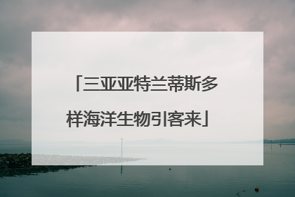 三亚亚特兰蒂斯多样海洋生物引客来