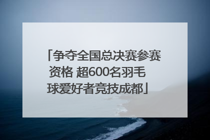 争夺全国总决赛参赛资格 超600名羽毛球爱好者竞技成都