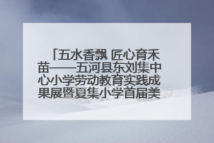 五水香飘 匠心育禾苗——五河县东刘集中心小学劳动教育实践成果展暨夏集小学首届美食节盛大举行