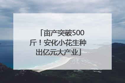亩产突破500斤！安化小花生种出亿元大产业