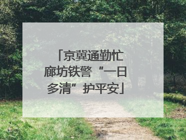京冀通勤忙 廊坊铁警“一日多清”护平安