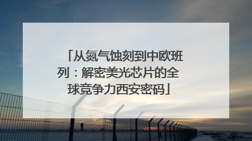 从氮气蚀刻到中欧班列：解密美光芯片的全球竞争力西安密码
