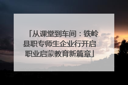 从课堂到车间：铁岭县职专师生企业行开启职业启蒙教育新篇章