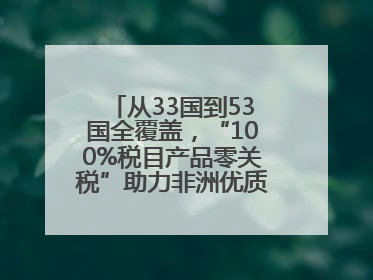 从33国到53国全覆盖，“100%税目产品零关税”助力非洲优质商品入华