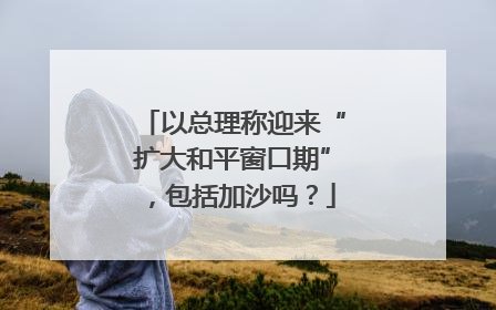 以总理称迎来“扩大和平窗口期”，包括加沙吗？