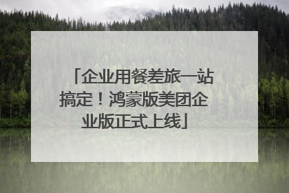 企业用餐差旅一站搞定！鸿蒙版美团企业版正式上线