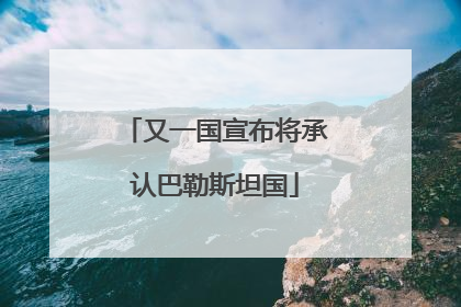 又一国宣布将承认巴勒斯坦国