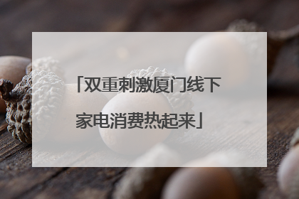 双重刺激厦门线下家电消费热起来
