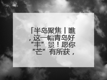 半岛聚焦丨瞧，这一幅青岛好“丰”景！愿你“芒”有所获，“种”有所得