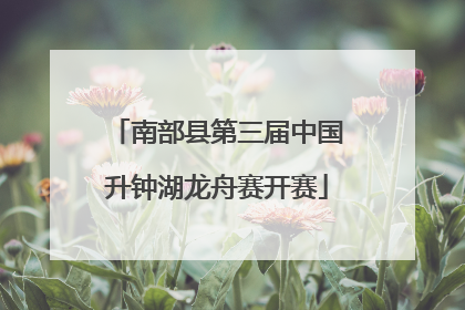 南部县第三届中国升钟湖龙舟赛开赛