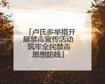 卢氏多举措开展禁毒宣传活动 筑牢全民禁毒思想防线