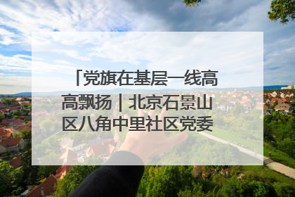 党旗在基层一线高高飘扬｜北京石景山区八角中里社区党委：用脚步丈量民生