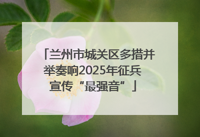 兰州市城关区多措并举奏响2025年征兵宣传“最强音”