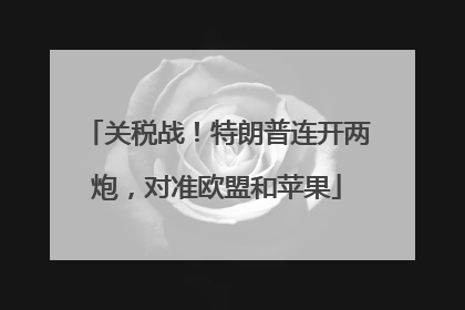 关税战！特朗普连开两炮，对准欧盟和苹果