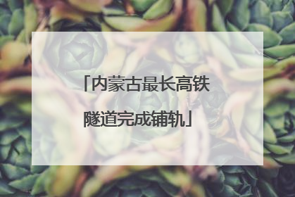 内蒙古最长高铁隧道完成铺轨