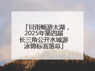冒雨畅游太湖，2025年第四届长三角公开水域游泳锦标赛落幕