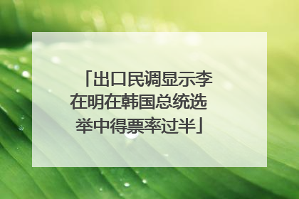 出口民调显示李在明在韩国总统选举中得票率过半