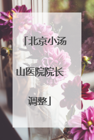 北京小汤山医院院长调整